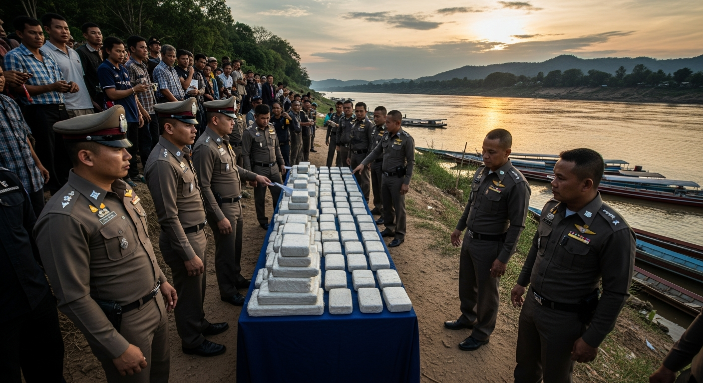 1,3 миллиона таблеток метамфетамина изъяты на Меконге в Нонгкхай
