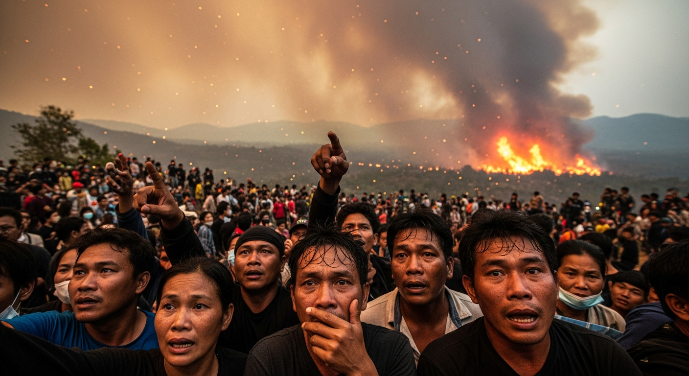 Монахи борются с лесными пожарами на фоне роста числа очагов возгорания в Таиланде