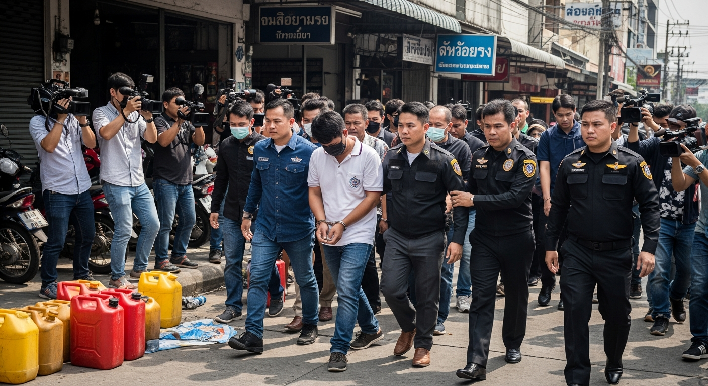 Трое тайцев арестованы за контрабанду бензина из Малайзии