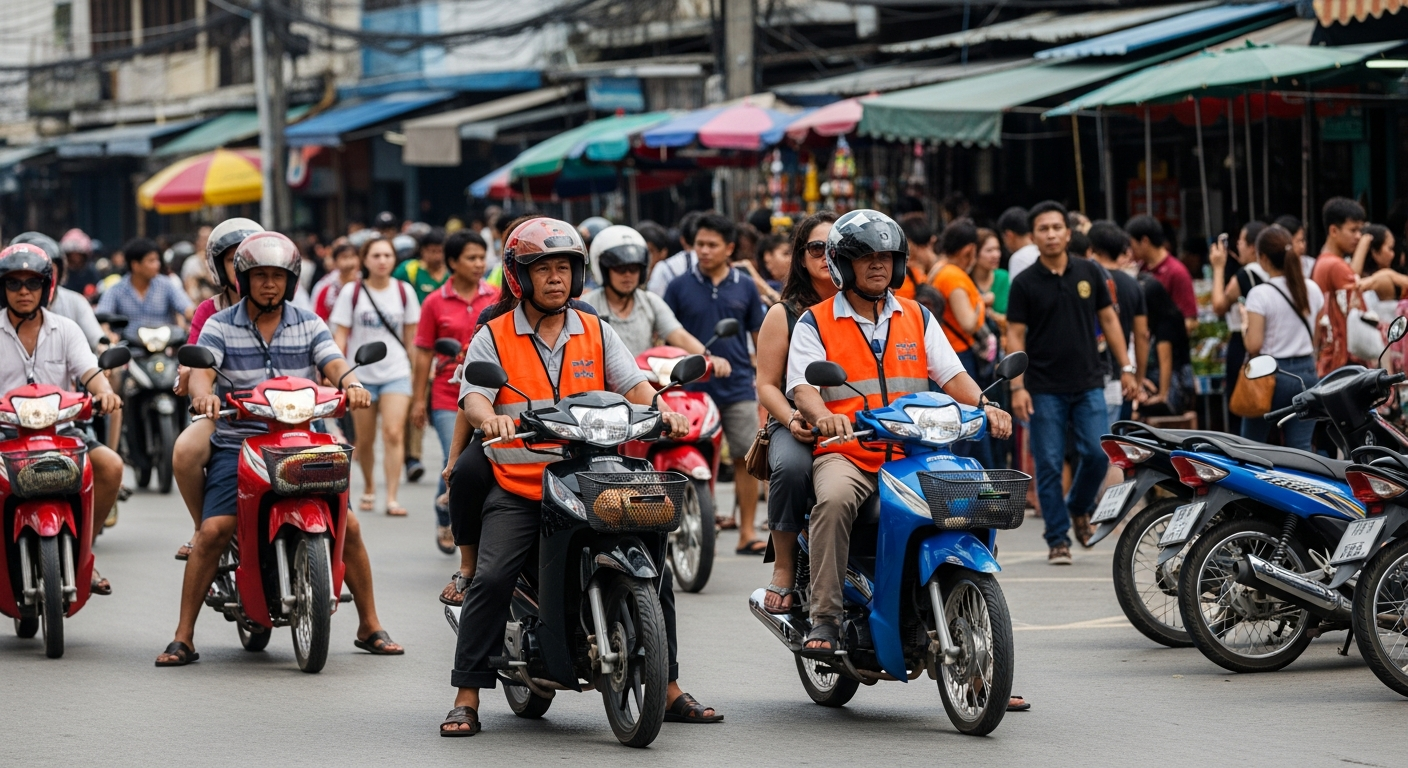 Стоимость мото-такси на Пхукете остается прежней, несмотря на рост цен на топливо