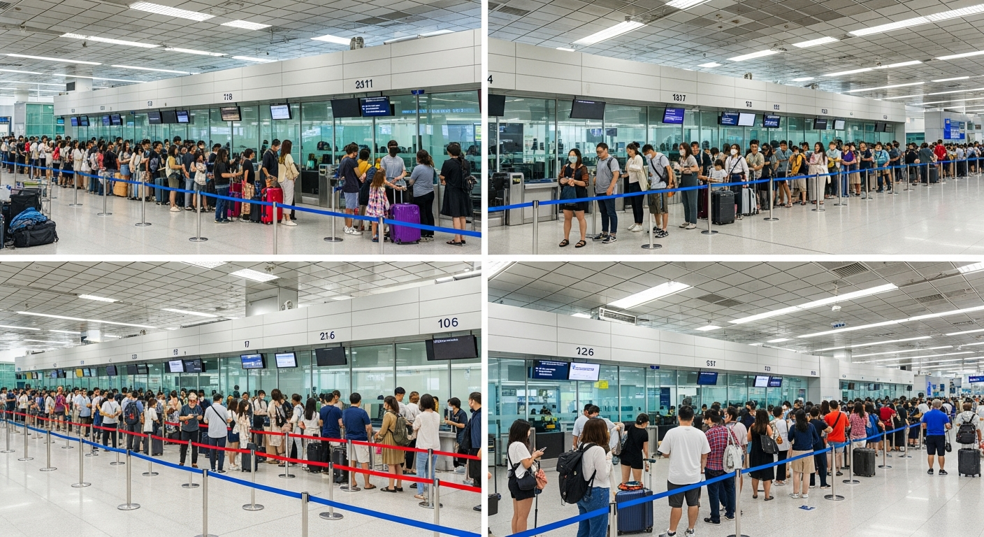 Огромные очереди в аэропорту Пхукета: туристы жалуются на часы ожидания и «серые» схемы