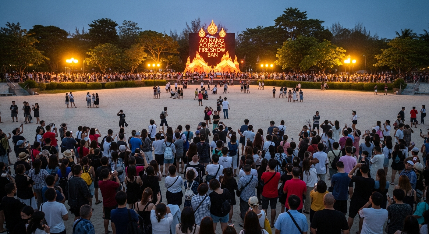 В Ао Нанге запретили огненные шоу на пляже: что нужно знать туристам