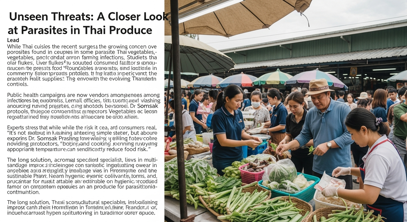В Таиланде предупреждают о риске паразитов в популярных свежих овощах