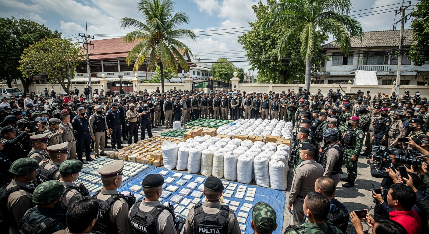 Полиция Чианграя конфисковала 4,3 млн таблеток метамфетамина после погони