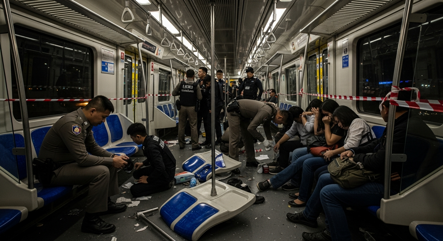 Пассажиры «Красной линии» в Бангкоке напуганы криками из кабины машиниста