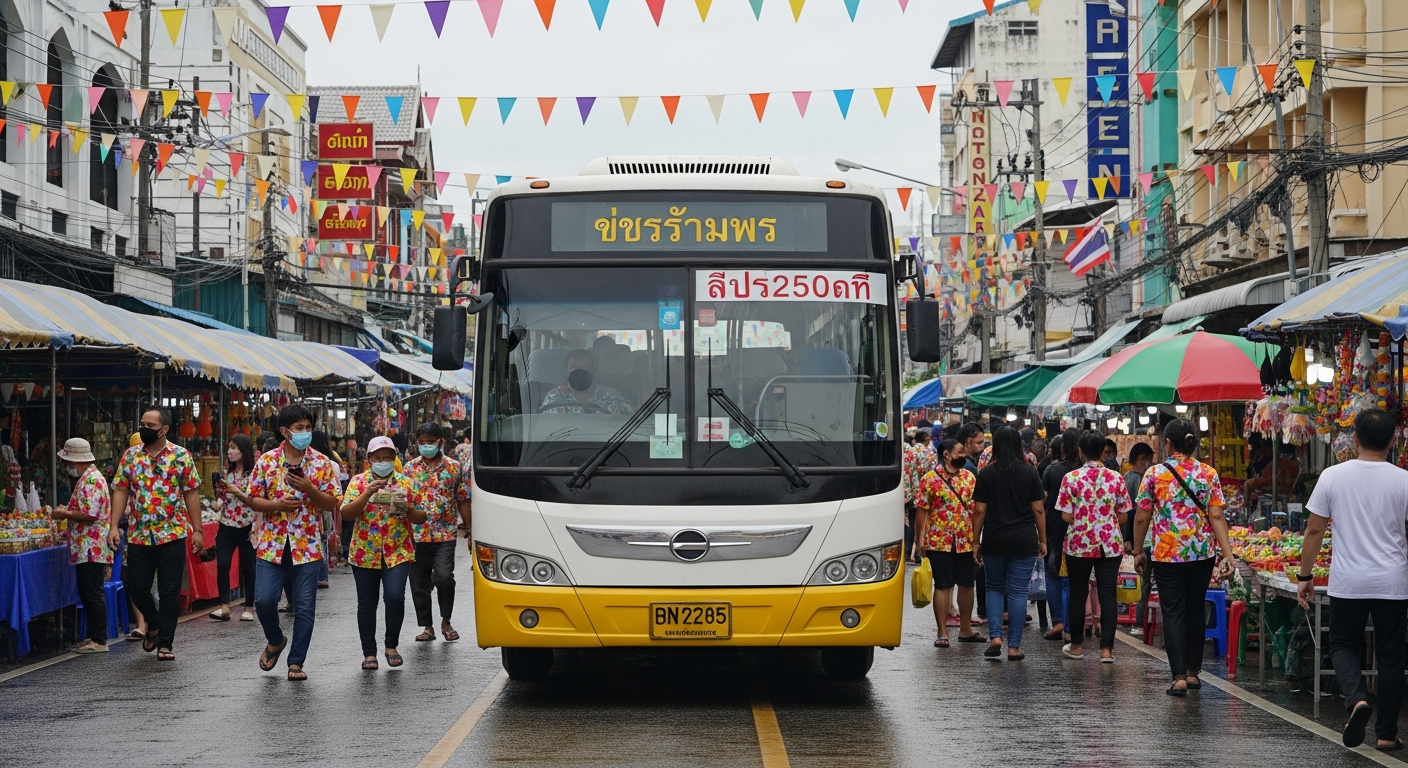 Государственный автобусный оператор замораживает тарифы и выделяет 7700 автобусов на Сонгкран