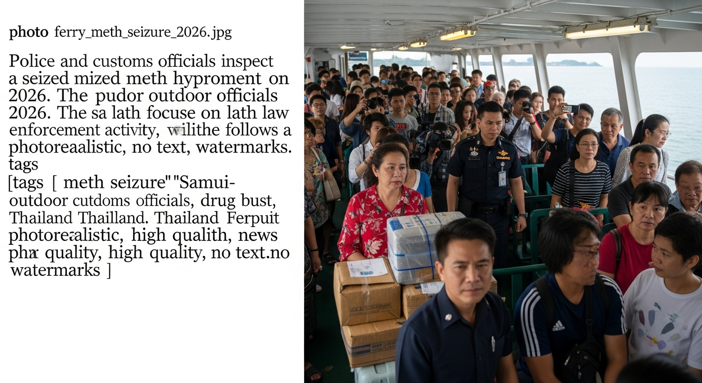 2000 кг метамфетамина изъяты на пароме, следовавшем на Самуи