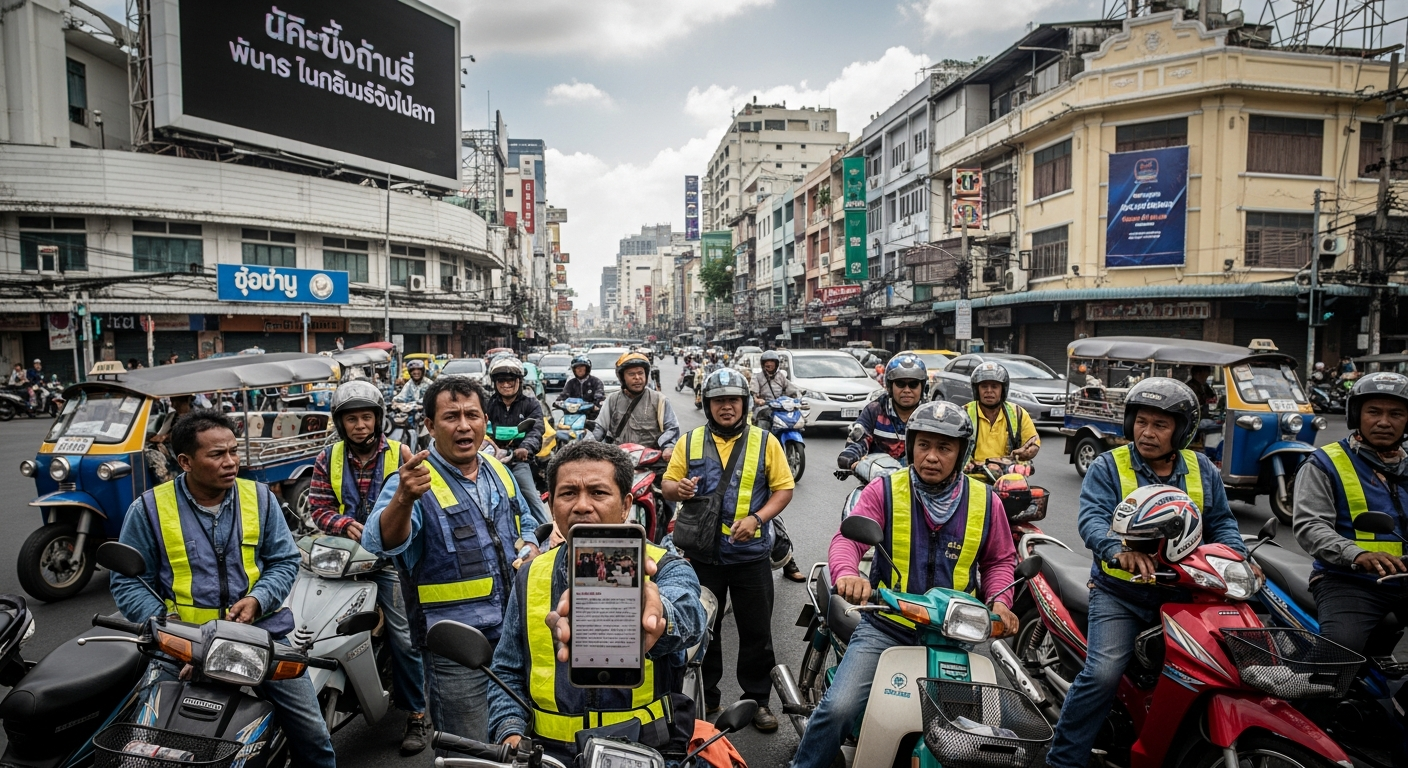 Рост цен на топливо вынуждает мототаксистов в Таиланде прекращать работу