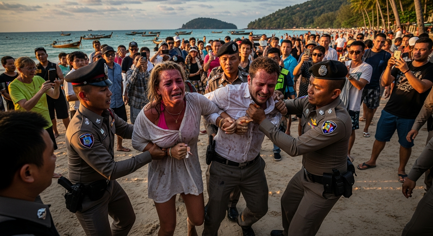 Французская пара арестована на Пхукете за секс на пляже