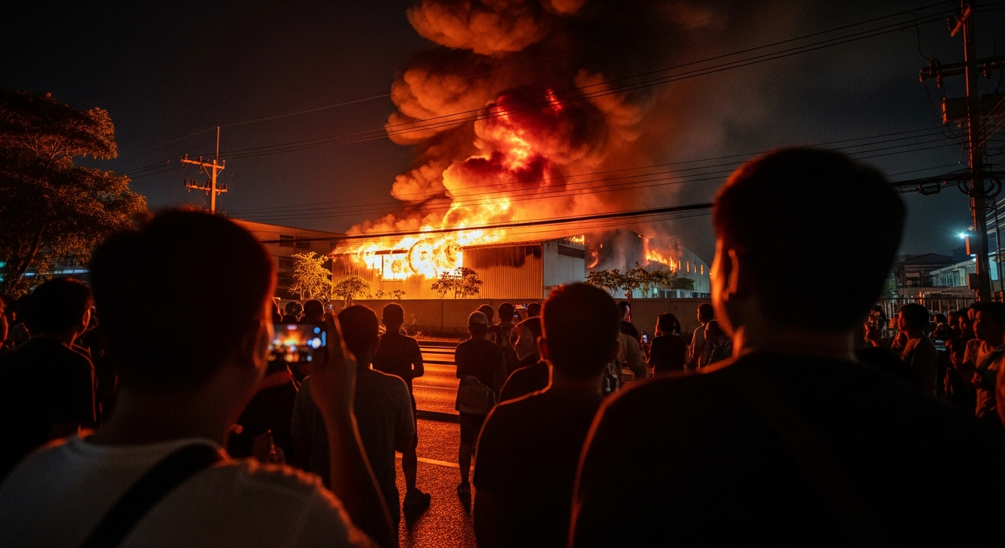 Пожар уничтожил склад сушки каннабиса в Корате