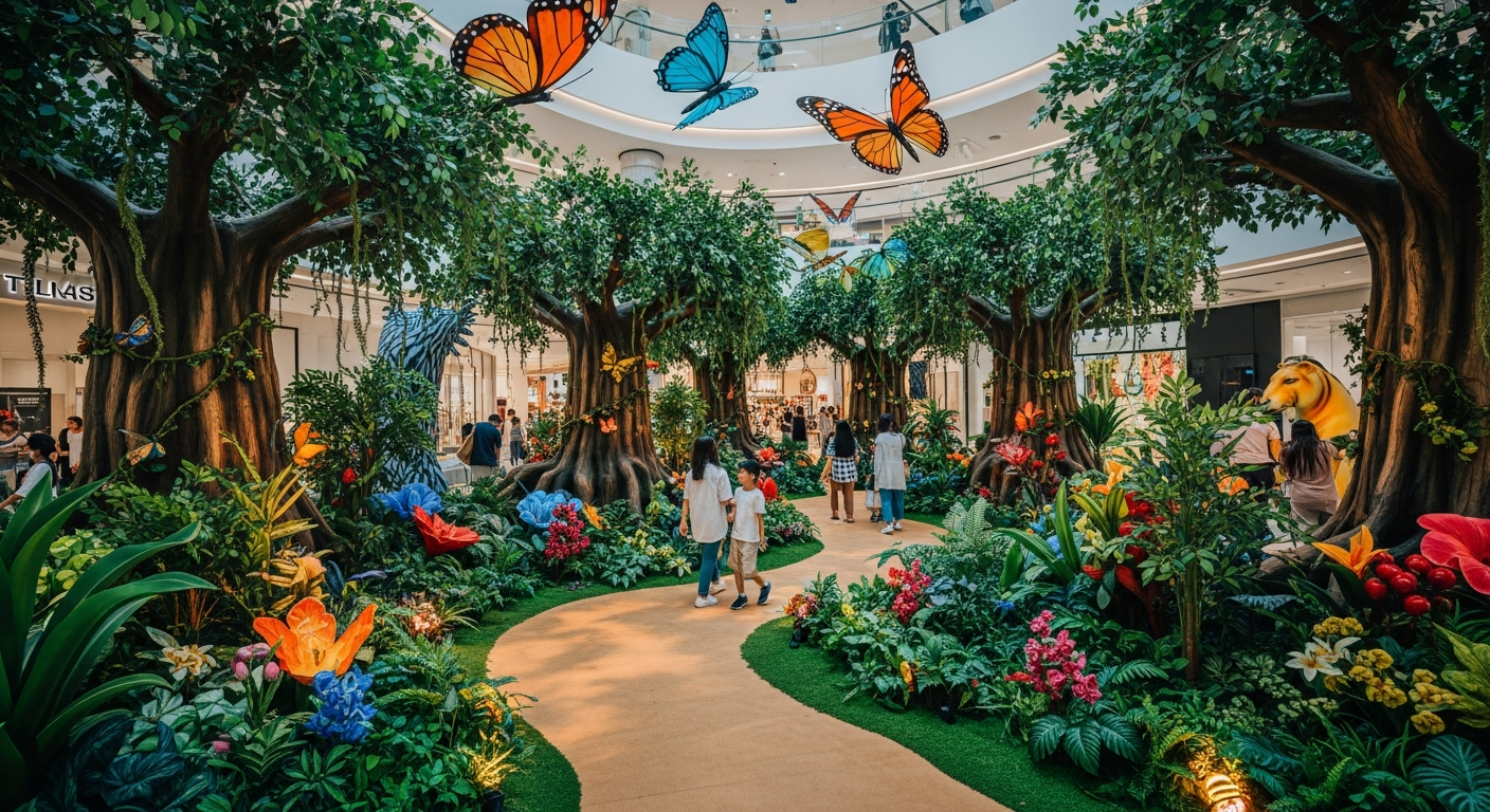 Детский праздник "Джунгли зовут" в торговых центрах Таиланда