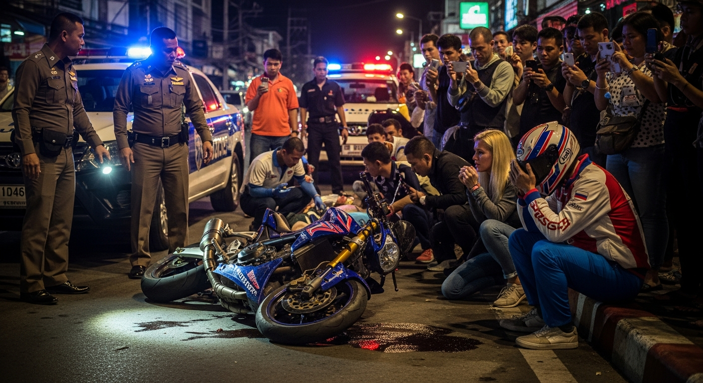 Российский спортсмен погиб в ДТП на мотоцикле в Паттайе после ложного сообщения о смерти отца