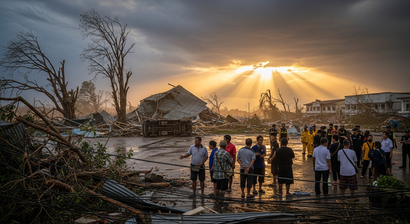 Шторм повалил 24 опоры ЛЭП, обесточив провинцию Прачинбури