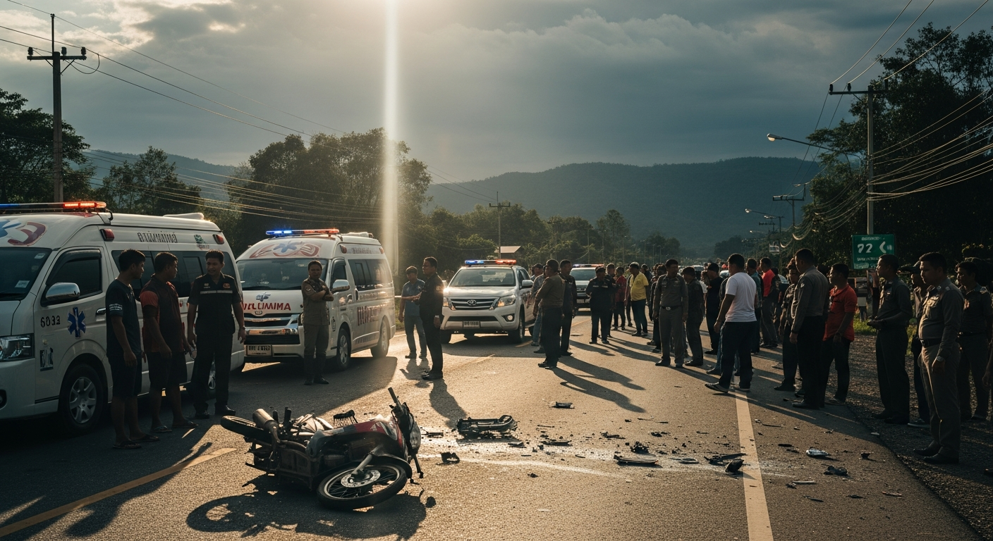 Трагедия в провинции Нан: 9 человек погибли в ДТП на горной дороге