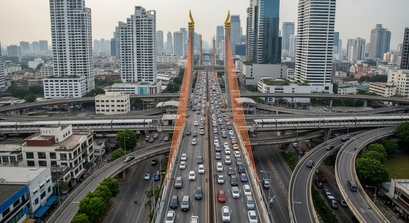 Закрытие моста через перекресток Пратунам в Бангкоке с 24 апреля по февраль 2027 года из-за строительства линии метро