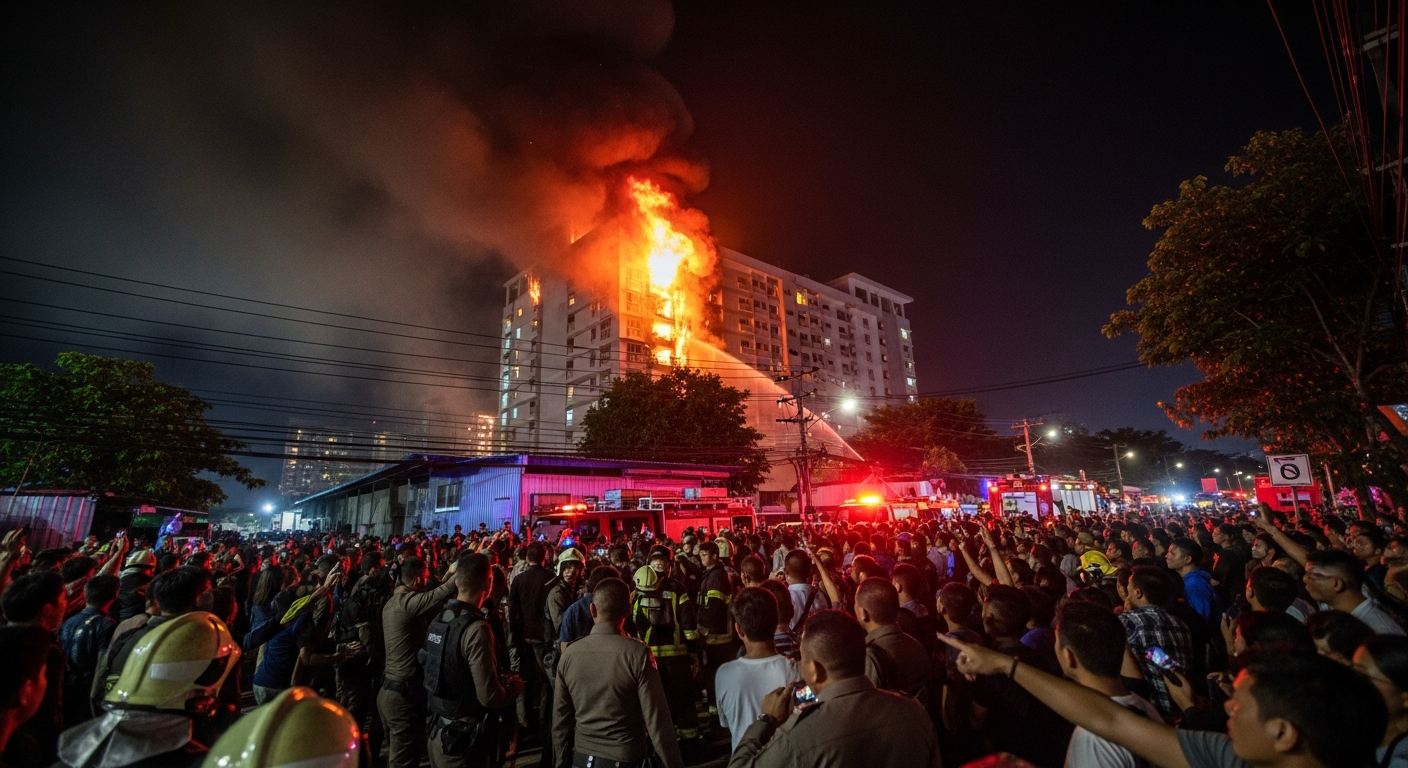 Мать и сын спасены из горящей квартиры в Паттайе, подожженной мужем