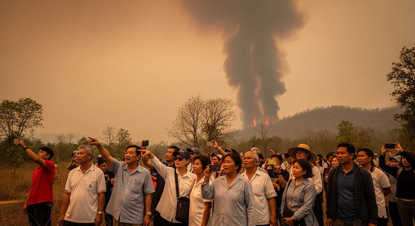 Лесной пожар у парка Мае Хонг Сон быстро потушен, но загрязнение воздуха остается высоким
