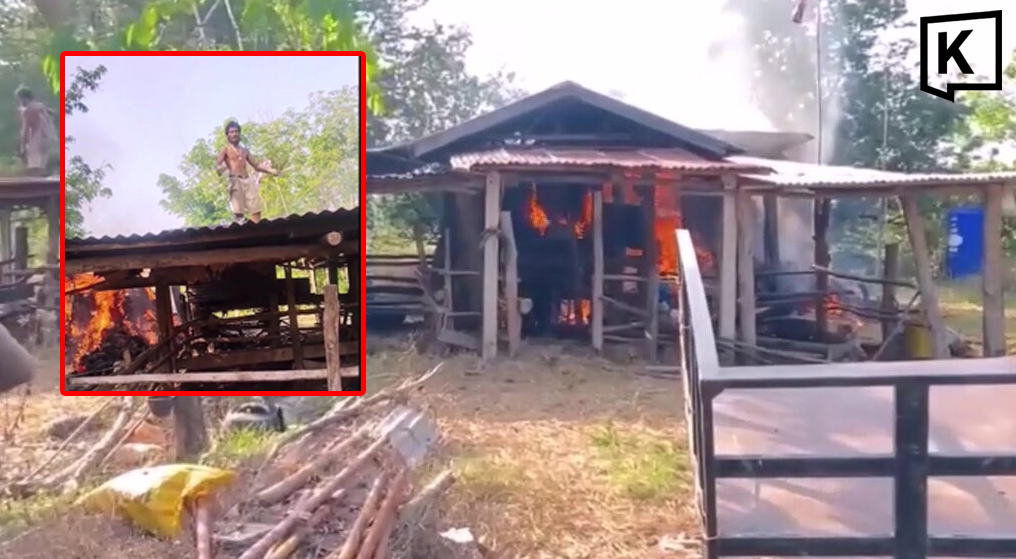 Мужчина под действием метамфетамина поджег сарай для буйволов и угрожал отцу