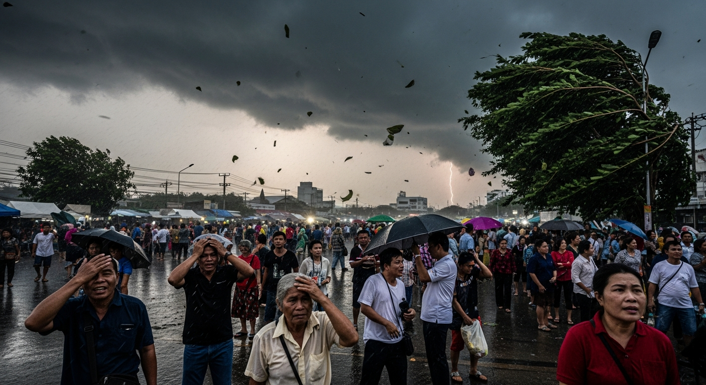 Метеопредупреждение: 33 провинции Таиланда под угрозой гроз и сильного ветра