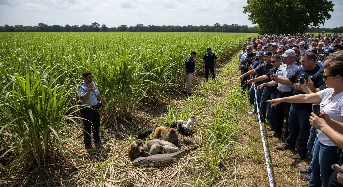 366 контрабандных животных брошены на поле в провинции Са Кео