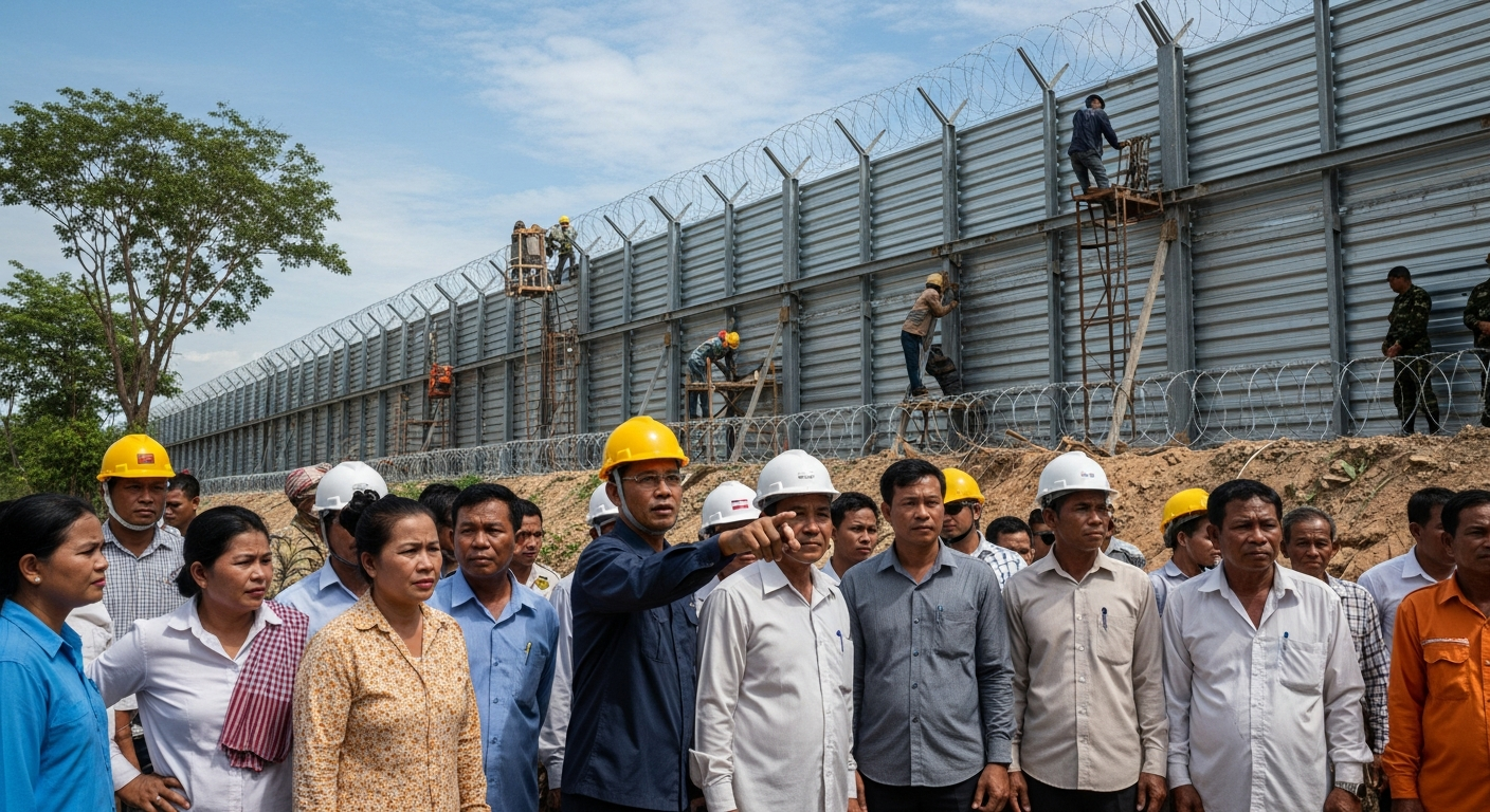 Таиланд начнет строительство забора на границе с Камбоджей в следующем месяце